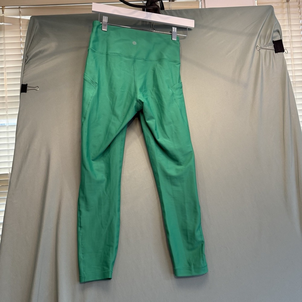 Athleta Interval Stash 7/8 Tight Legging Women's Gym Green, Size Small P - Picture 3 of 7